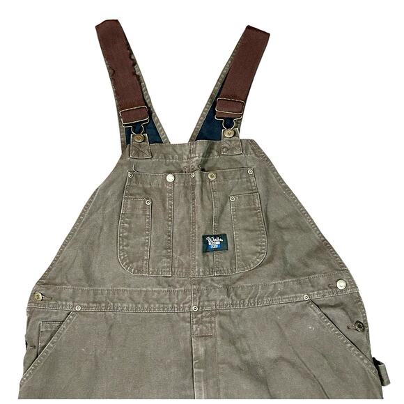 Walls Blizzard Pruf Canvas Bib Overalls Men's Size XL 42-44 Grey - Picture 1 of 12